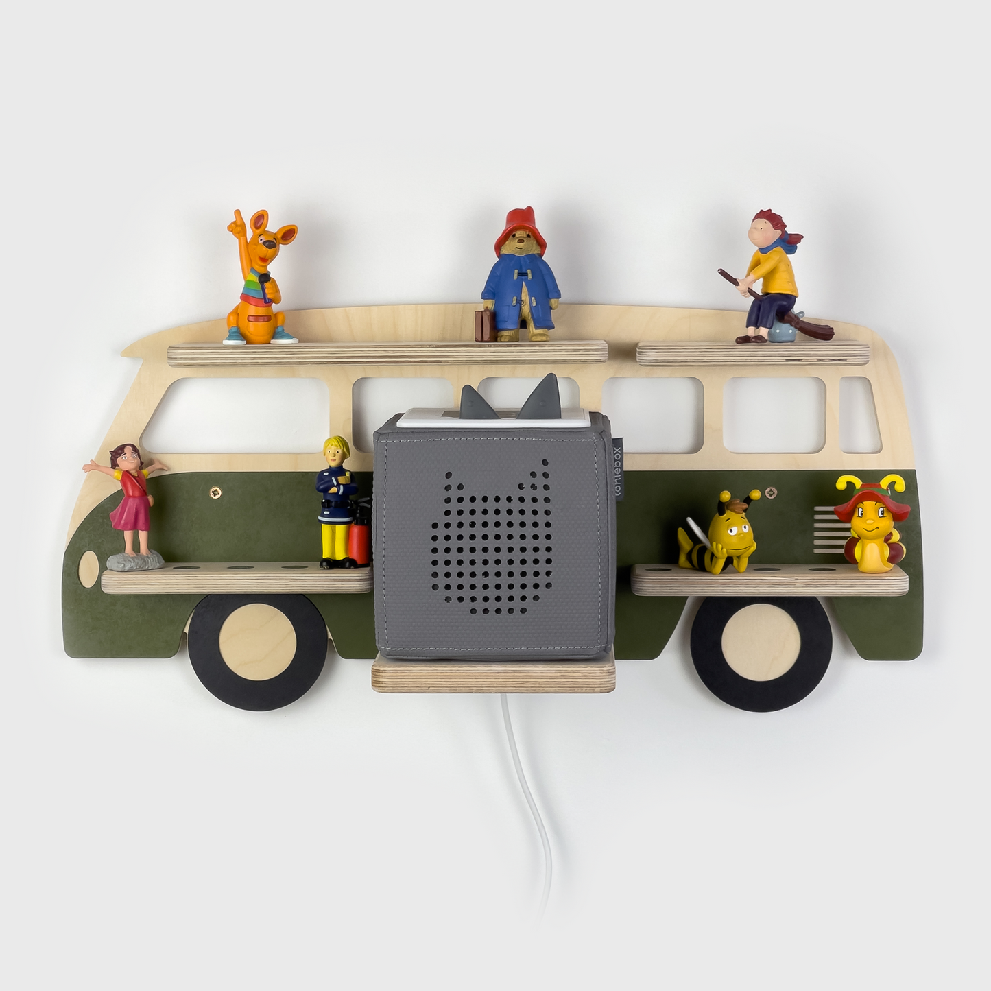 VW-T1-Bulli-Tonieregal-Olive-Grün
